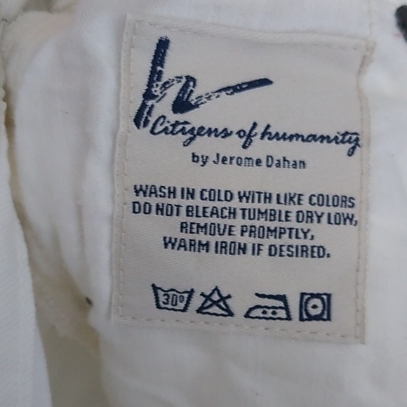 Citizens of Humanity Hutton Stretch High Rise Wide Leg jeans sz  25 raw hem - Picture 10 of 16